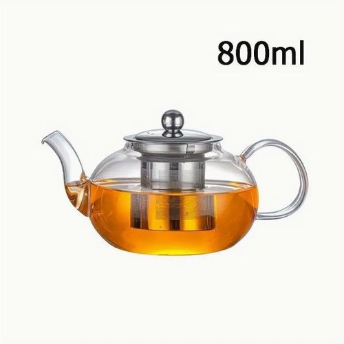 Glass teapot 800ml new with stainless steel filter