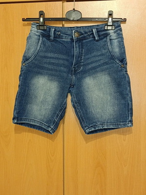 Denim shorts size 146 cm like new, blue, elastic