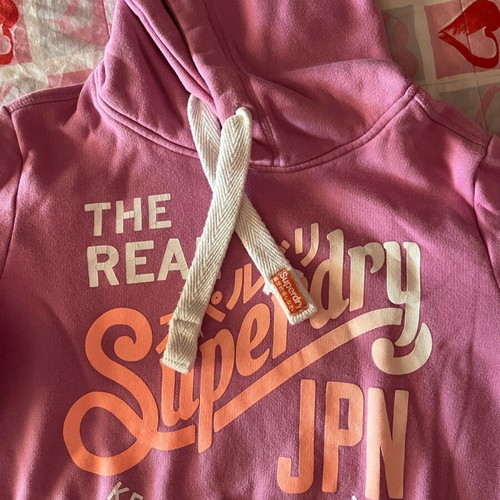 Superdry women's hoodie XS pink like new