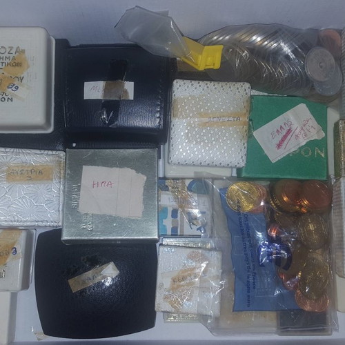 Collection of 408 used old coins from Greece and 27 countries