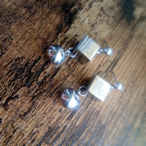 D&G silver earrings, Dolce & Gabbana