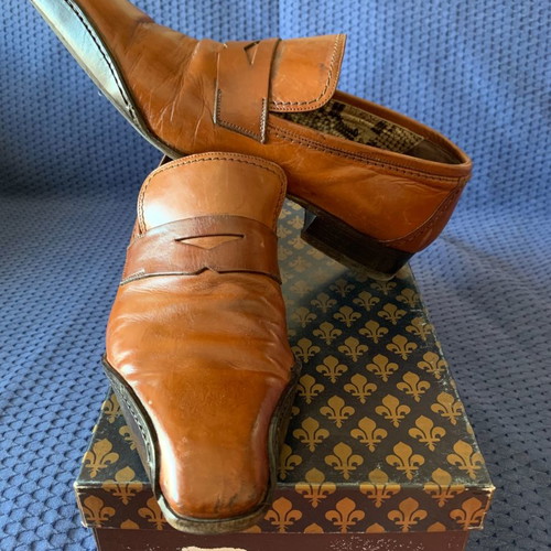 Patrick Cox shoes used, brown tan, size 44, slip-ons