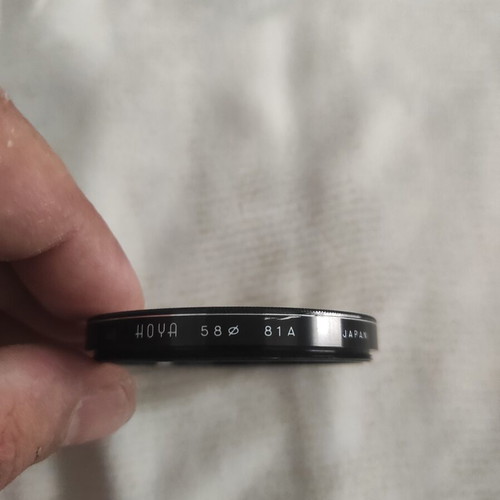 Canon FL 35mm f/2.5 wide-angle lens with HOYA 58mm 81A filter