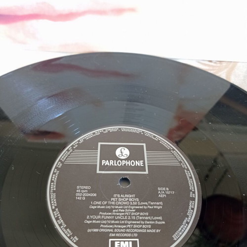 Pet Shop Boys It's Alright 12" Maxi-Single Greek pressing 1989 like new