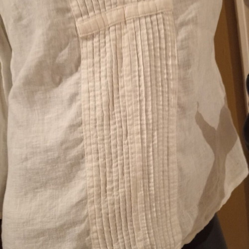 Marks & Spencer Per Una linen blouse size UK 12 like new, white