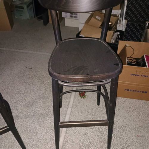 Wooden bar stool in black, like new