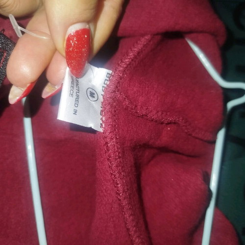 Body Move cotton sports hoodie jacket new, size medium, burgundy