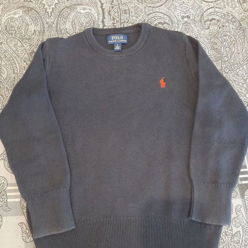 Polo Ralph Lauren sweater used, cotton, blue for ages 5-6