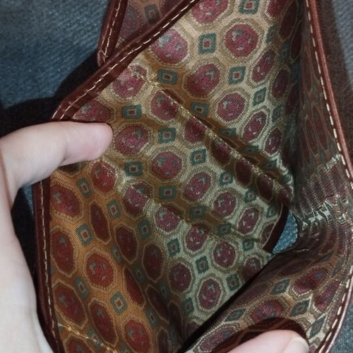 Esse Kappa men's leather wallet, brown, vintage style