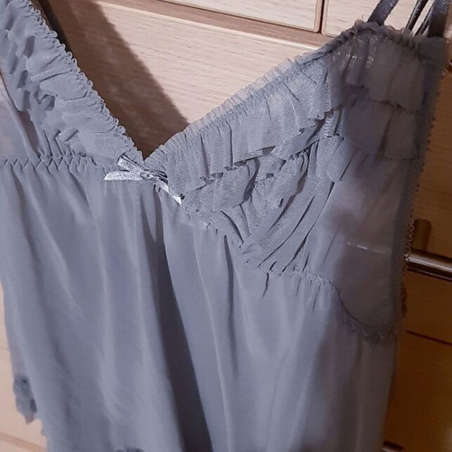 Baby doll lingerie Zara/Ousho Large grey semi-transparent new