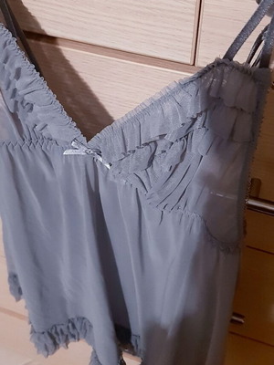 Baby doll lingerie Zara/Ousho Large grey semi-transparent new