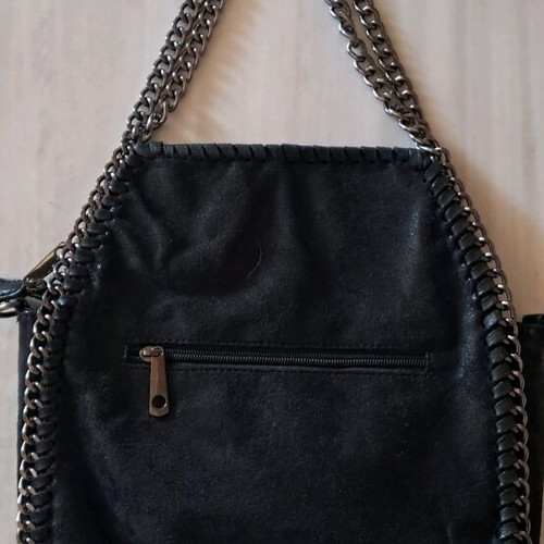 Black shoulder bag envelope like new with Falabella-style chain