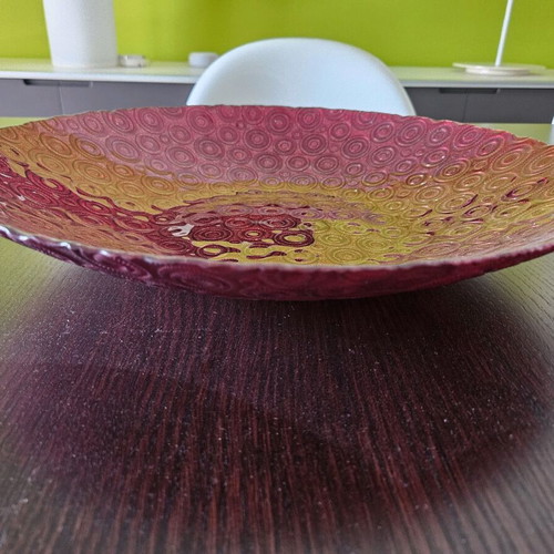 Kosta Boda red serving platter like new