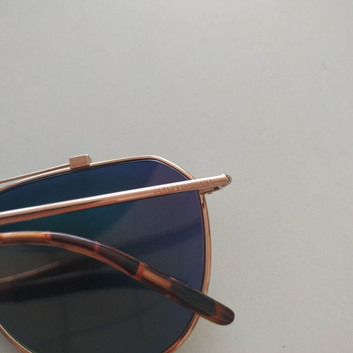 Dolce & Gabbana aviator sunglasses with yellow mirror lenses