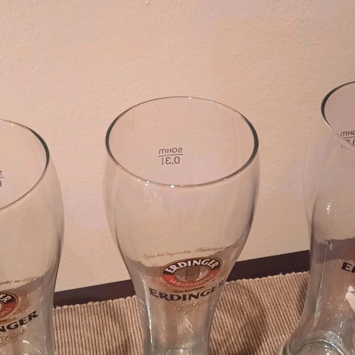 Erdinger Weissbier collectible glasses new, set of 3, 0.300l