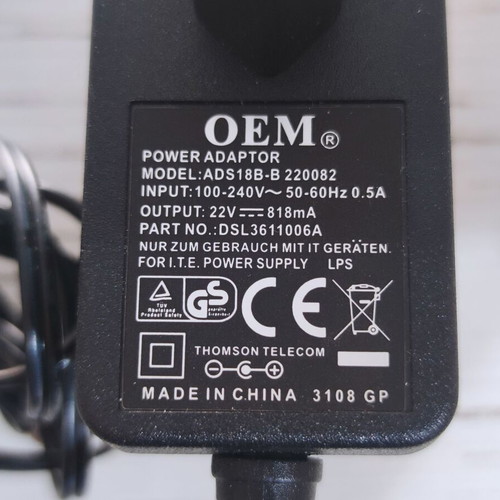 Power Supplies pack of 2, like new, 22VDC 818mA and 9VDC 1000mA