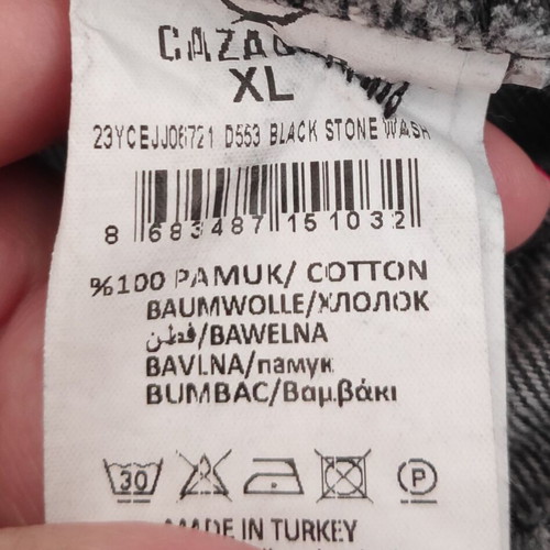 Denim cargo shorts XL black and grey like new