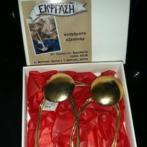Gold plated earrings