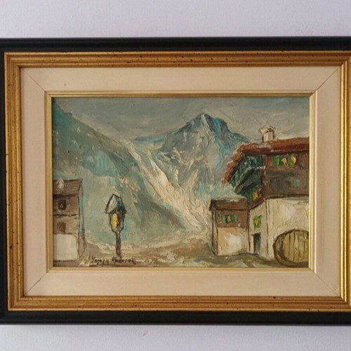 A. Chalari Makotsi oil painting used, framed 42x33 cm