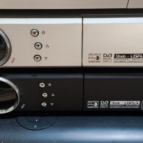 Satellite receivers and DVD player used for repair or spare parts