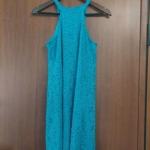 Mini dress turquoise lace like new