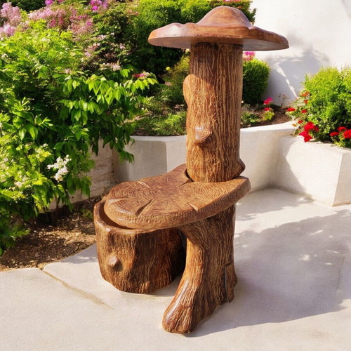 Isabella Concrete Garden Fountain Beige and Brown, New