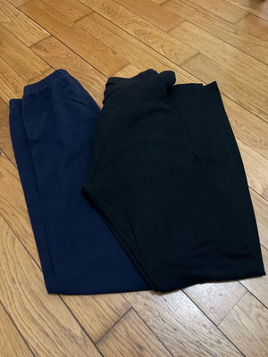 Alouette and Zara leggings used for age 11, navy blue and black
