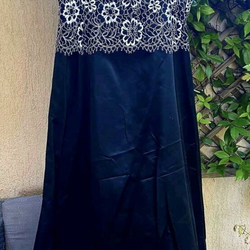 Formal dress gown xl black white like new
