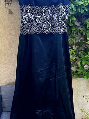 Formal dress gown xl black white like new