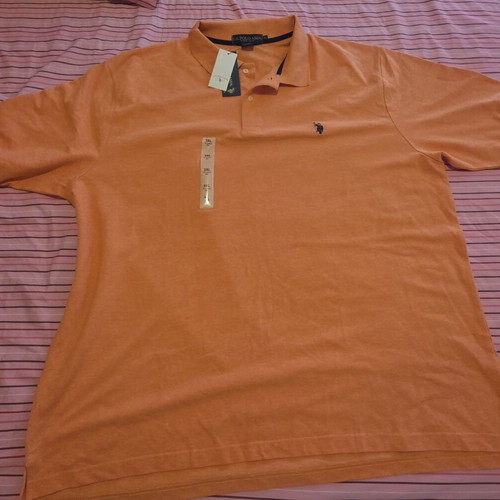 U.S. Polo Assn. men's polo shirt, orange, size 3XL