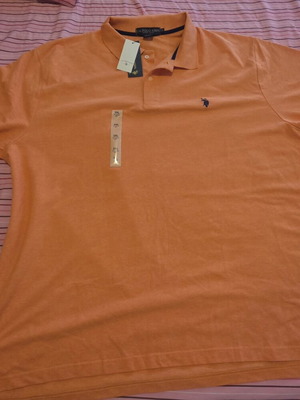 U.S. Polo Assn. men's polo shirt, orange, size 3XL