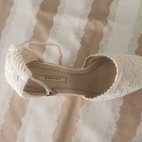 Corina women's espadrilles with woven design, new, beige