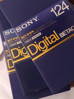 Κασέτες Sony Betacam Digital 124 λεπτών BCT-D124L, 3 τεμάχια σαν καινούργιο