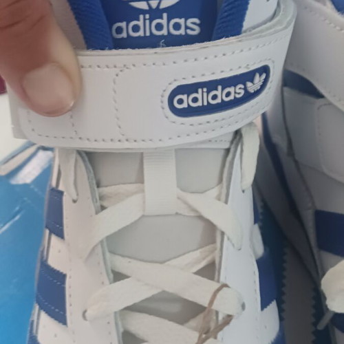 Adidas Forum Mid sneakers new, size 48, white and blue