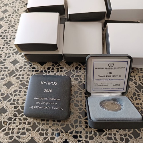 Cyprus 2026 Proof Commemorative Coin New from Central Bank
