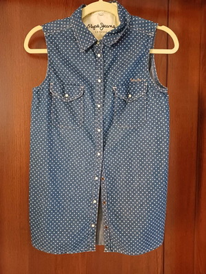 Pepe Jeans sleeveless shirt made of jean fabric new