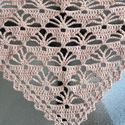 Handmade crochet bandana beige new, 100% cotton