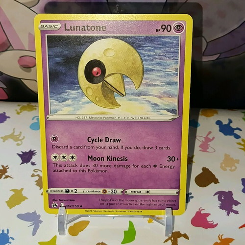 Lunatone CRZ 062 Pokémon Card Crown Zenith singles like new