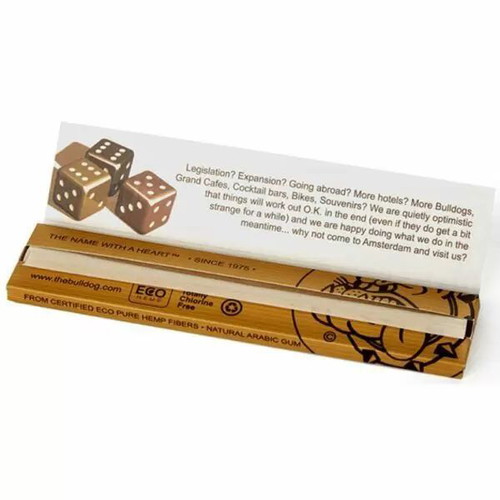 Bulldog King Size brown rolling paper 33 leaves new
