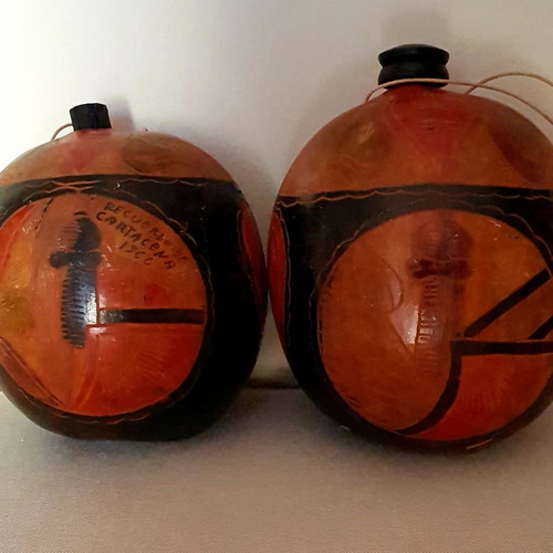 Collectible bottles used, handmade from coconut