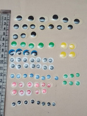 Craft eyes used, pack of 76 pieces