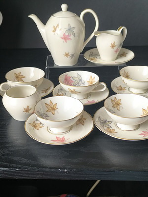 Thomas Rosenthal vintage coffee set "Autumn Leaves" like new porcelain