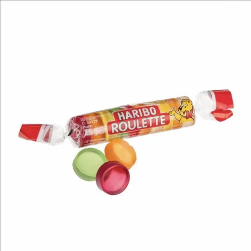 Haribo Roulette candy roll 25gr new, pack of 50