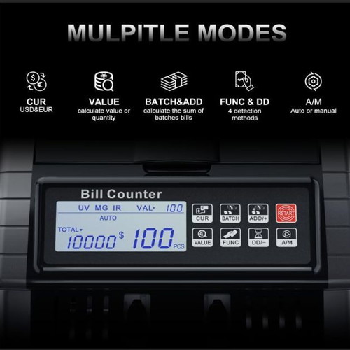 Bill Counter AL-1000 new with UV MG IR counterfeit detection