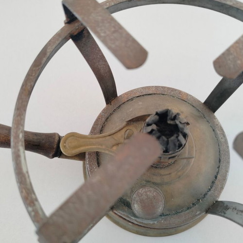 Pitsos Freres brass gas stove used with wooden handle