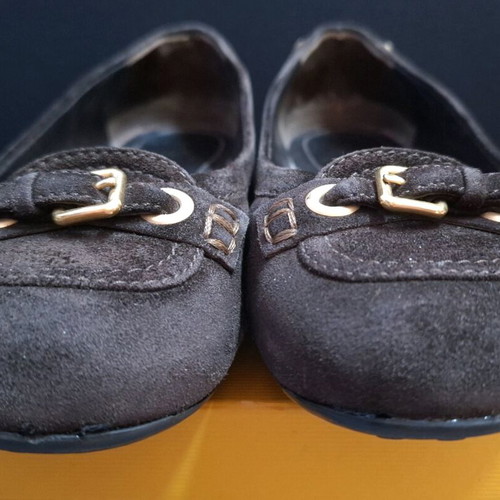 Car Shoe suede ballerinas used, brown, size 38.5