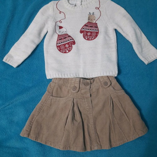 Baby pullover and skirt like new, 12-18 months