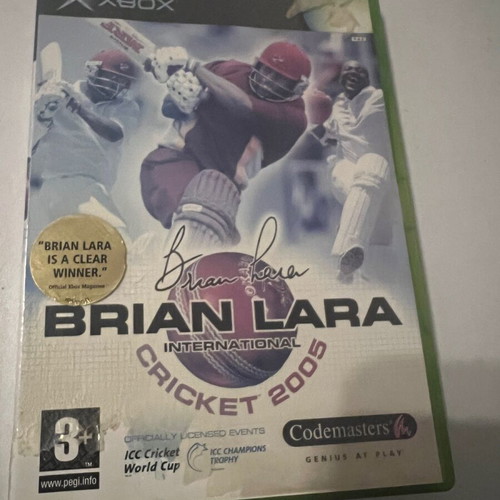 Brian Lara Cricket 2005 Xbox used with discoloration on cover