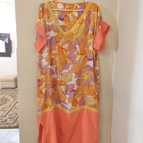 Emprime dress like new, synthetic fabric, colorful