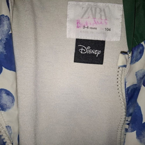 Zara Disney Mickey windbreaker like new, size 104 cm, blue and yellow